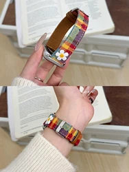 Braided Leather Sport Strap - 20mm Band with Loop Design - Universal 20mm (Multicolor)