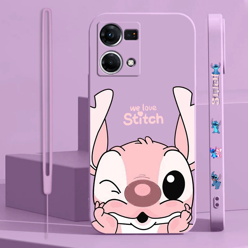 Funda para Oppo Reno 10 X Zoom Oficial de Disney Angel & Stitch Beso - Lilo  & Stitch