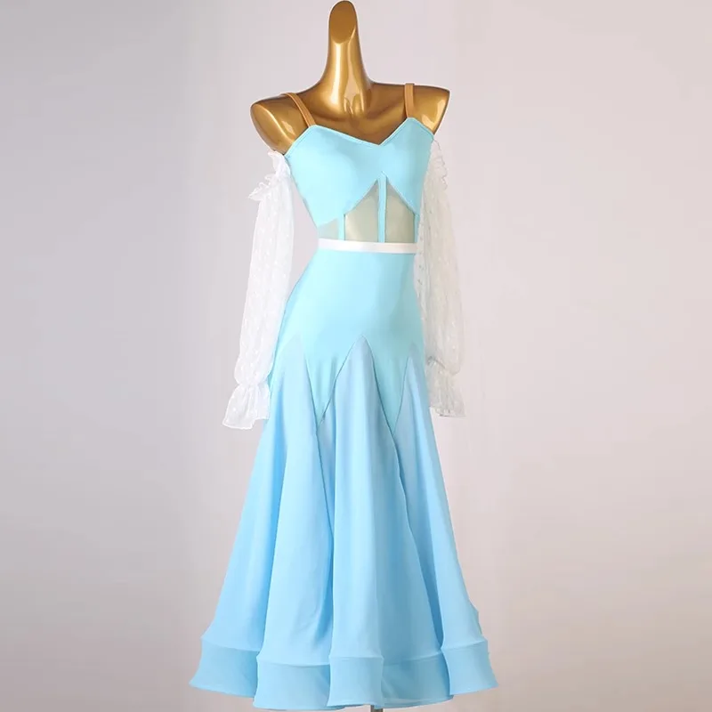 Girl Dance Costume Women's Dance Dresses Waltz Competition Standard Modern Performance