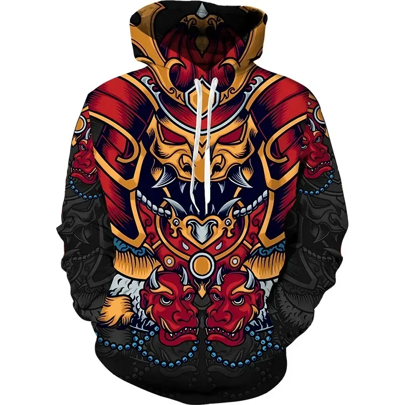 thumbnail image 1 of Sudadera con capucha con estampado 3D de samuráis para hombre, sudadera con capucha con gráfico de templario y armadura, sudaderas geniales de moda para niños, ropa de invierno, jersey superior, 1 of 4