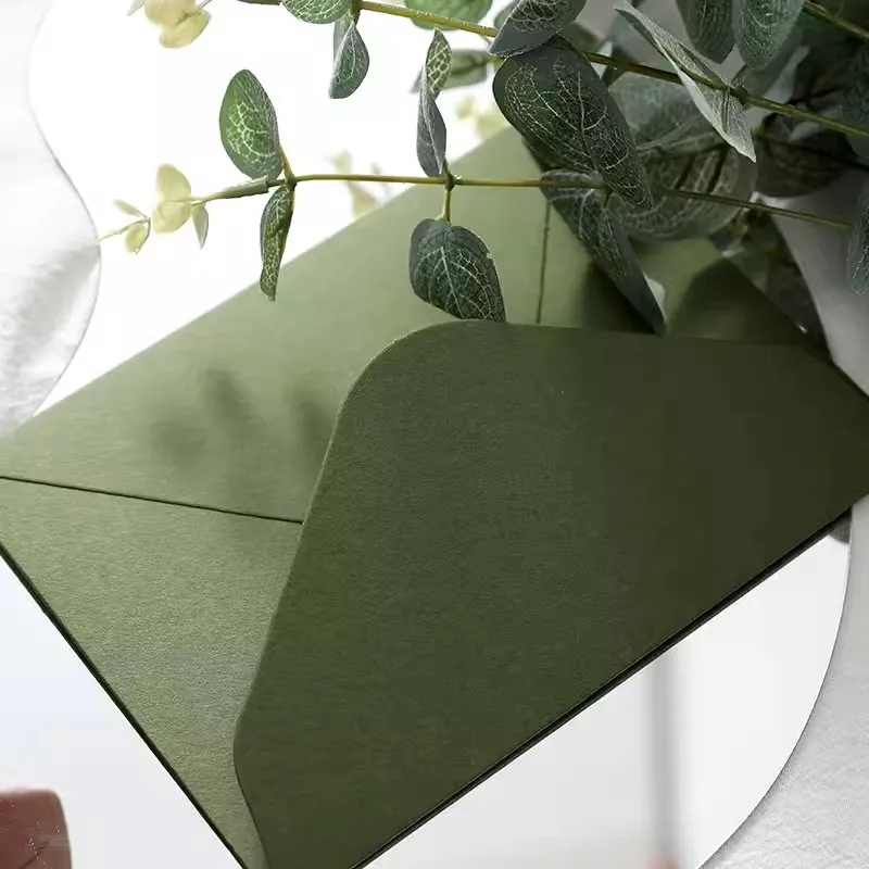 Avocado Envelopes High-grade Thick Paper Envelopes for Letters Wedding Party Invitations Cards Postcards Cover 16x12cm 5pcs