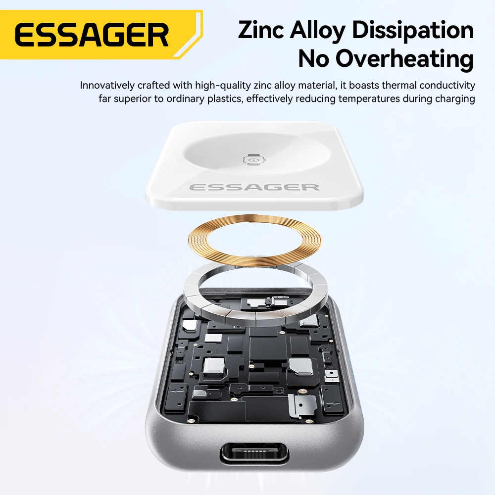 Essager Magnetic Portable Wireless Watch Charger - 5W Type-C/Lightning
