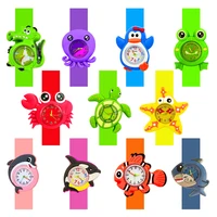 Lovely Baby Cartoon 3D Watch Boys Girls Kids Students Birthday Party Christmas Gift Study Time Children Slap Watches Clock 1