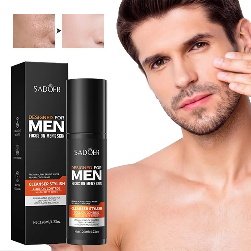 

Men's Toner hydrates moisturizes controls oil refreshing non-greasy reduces roughness darkening shrinking pores