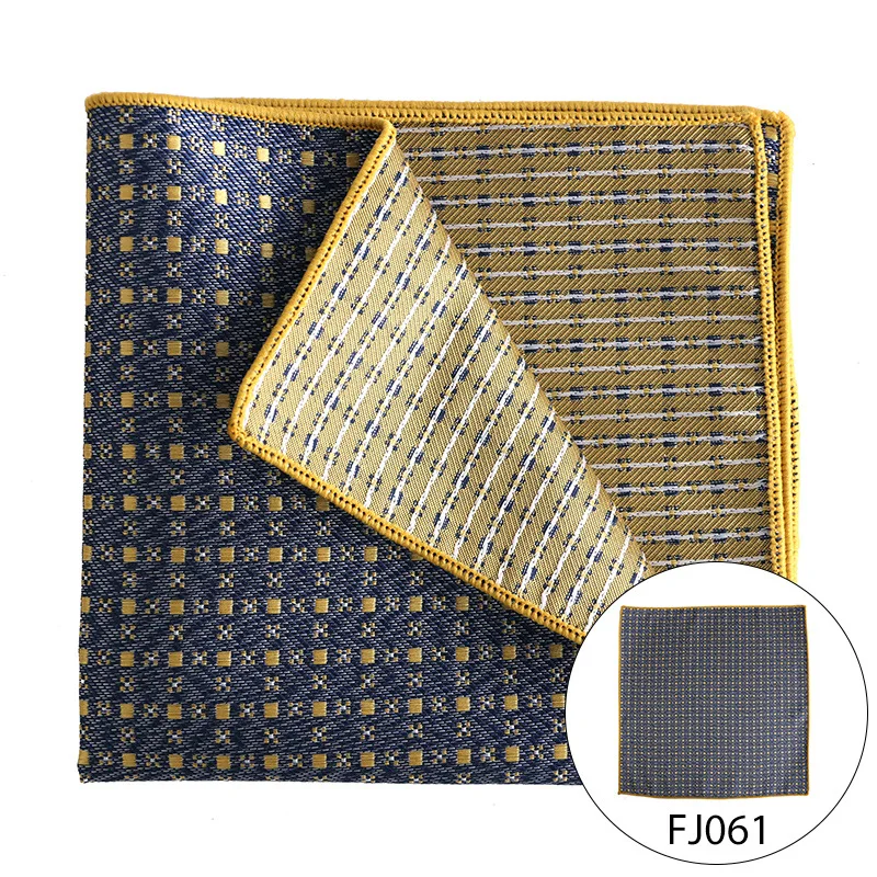 Pocket Square Silk Jacquard Woven Red Orange Handkerchief Fashion Men Suit Pocket Hanly Wedding Business Party Suit Set Handker