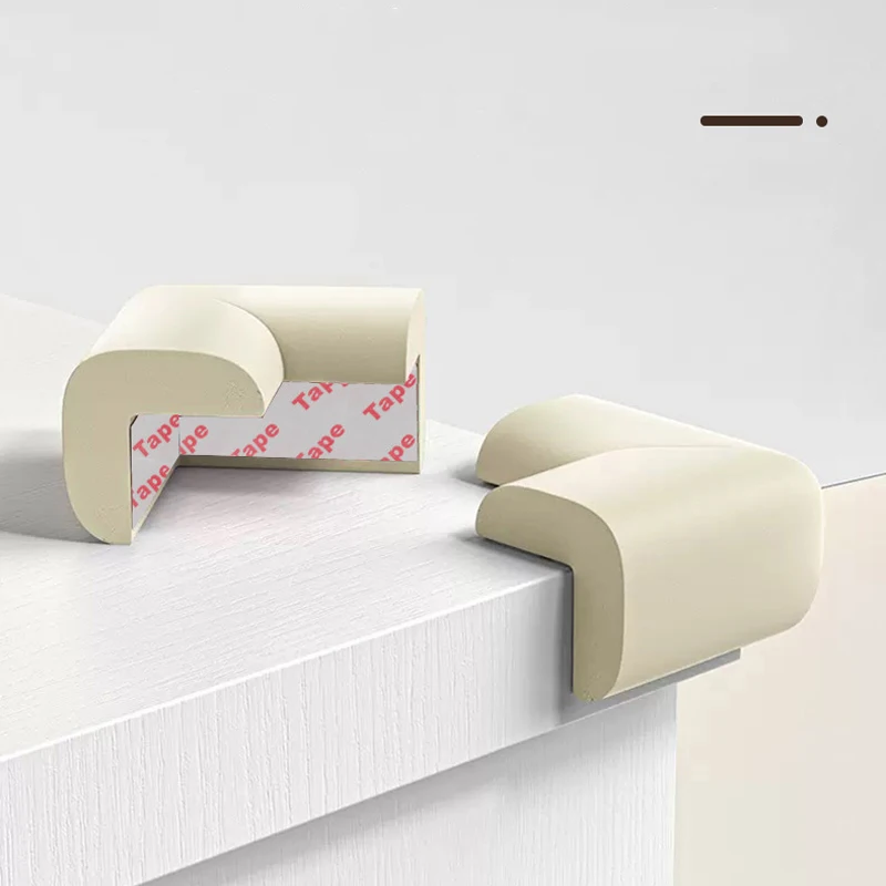 Soft Baby Proofing Corner Guards Pre-Taped Table Corner Protector for Child Safety Furniture Bumper & Sharp Edge 4pcs