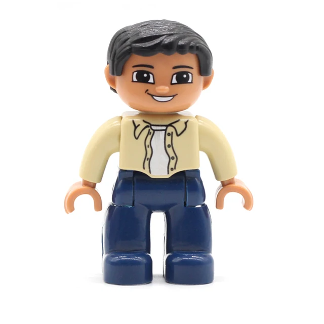 Big Size Action Figures City Princess Policemen Family Building Block Doll Character Accessory Toys Assembly Children Kids Gift Father