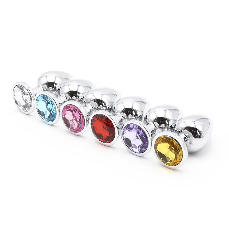 Hot Sale Silver Anal Plug Metal With Jewel Cheap Ass Sex Toys Dilator Small Crystal Butt For Women |