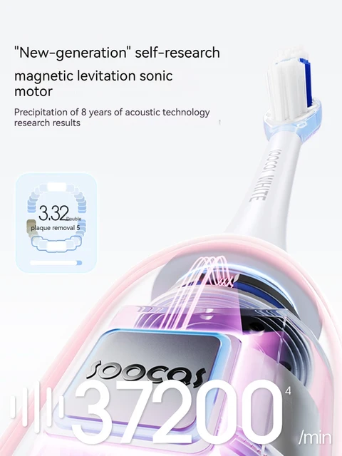 SOOCAS X3S Sonic Electric Toothbrush 180 Days Battery Life Smart Ultrasonic Tooth Brush Cleaner Adult Automatic IPX8 Waterproof 3