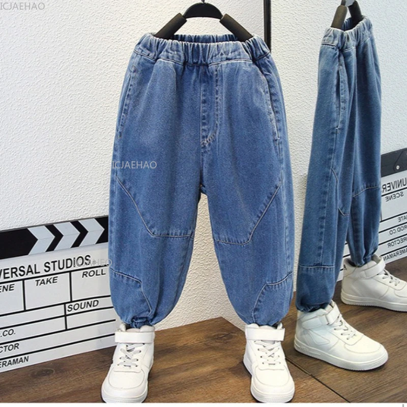 Boys Denim Set 2 Piece Clothes Kids Trendy Cotton Jacket Pants Suits Outfit Casual Wear Children Clothing Spring Autumn Costume - 4