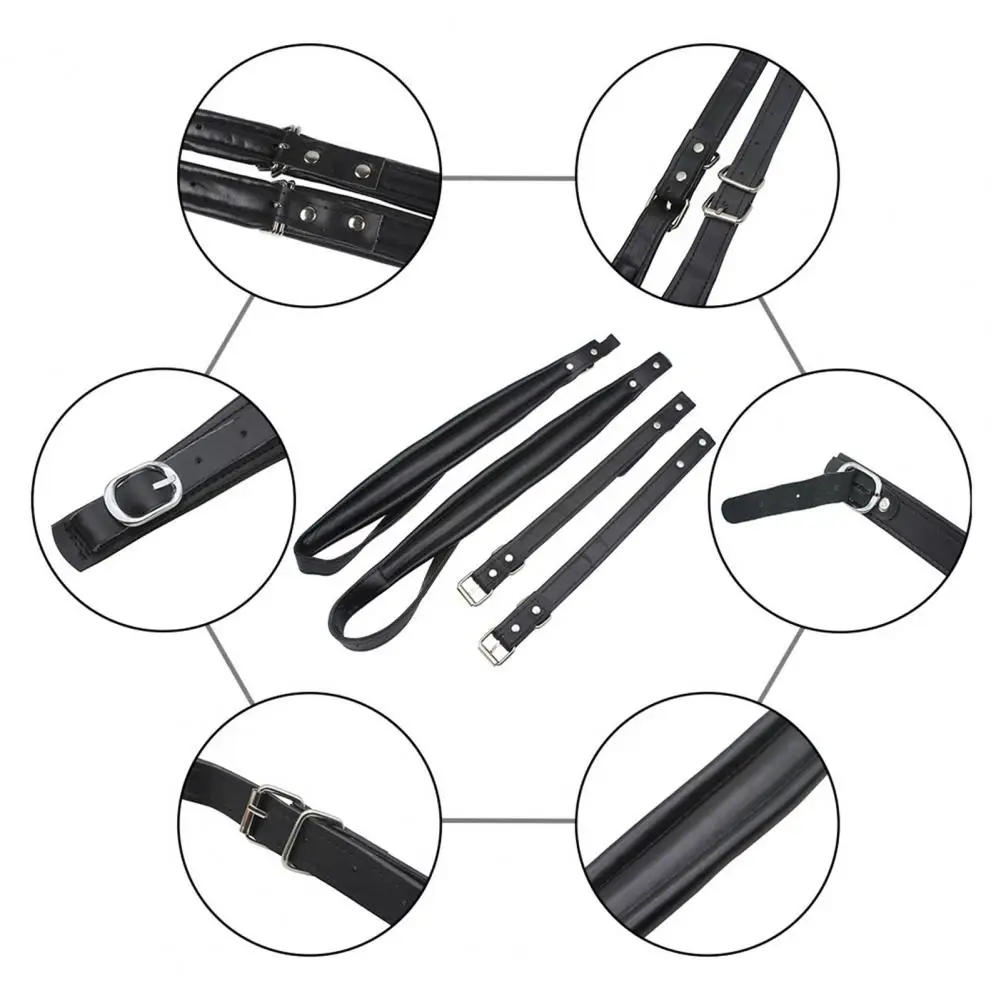Accordion Shoulder Strap 1 Pair Adjustable Comfortable Faux Leather High Strength 60-120 Bass