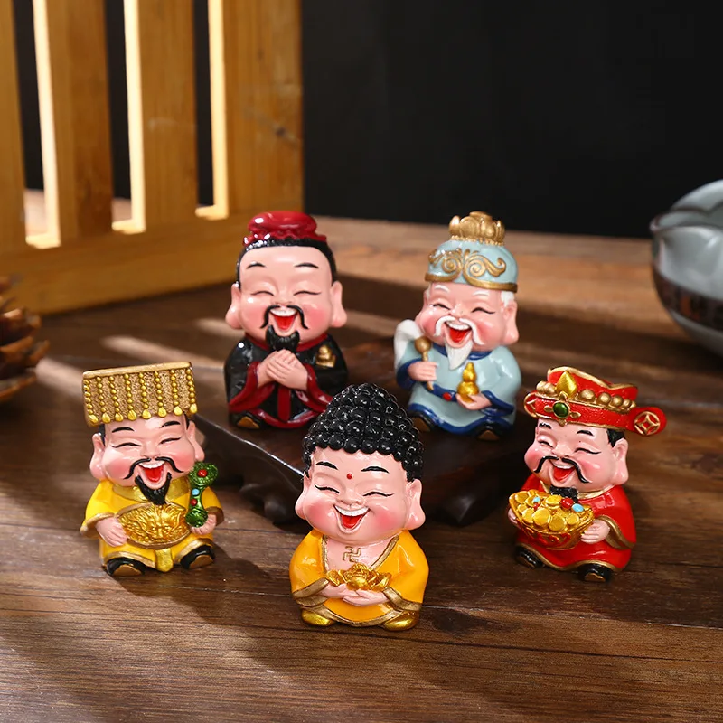 

Chinese Style God of Wealth Figurine Fortune Figurine Fortune Statue Desktop Ornament for Home Car