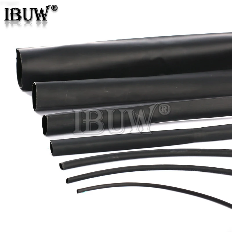 Heat Shrink Tubing 1mm-6mm Black Insulation Sleeve 5Meters/LOT heat shrink tubing