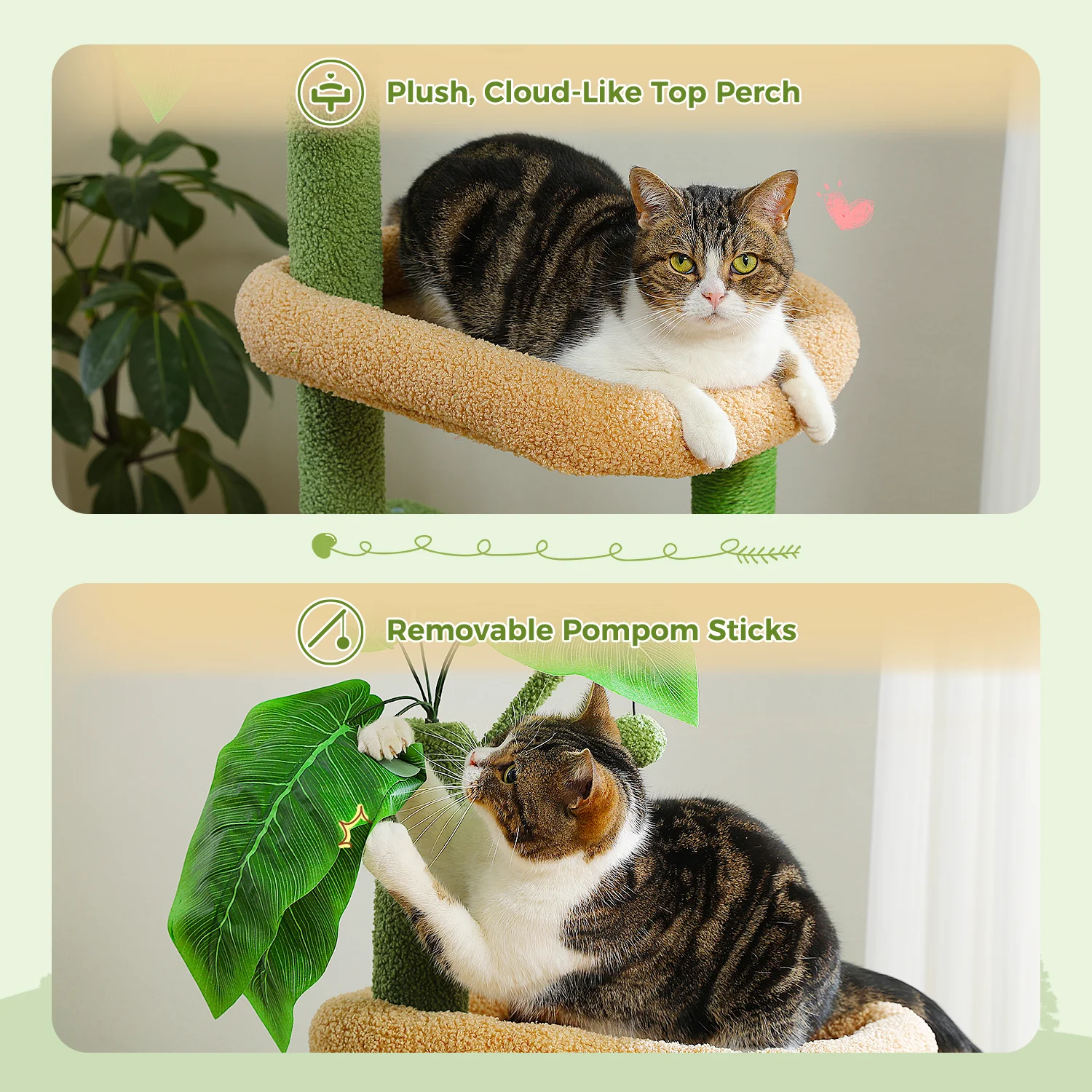 55-Inch Plush Cat Tree Tower 3