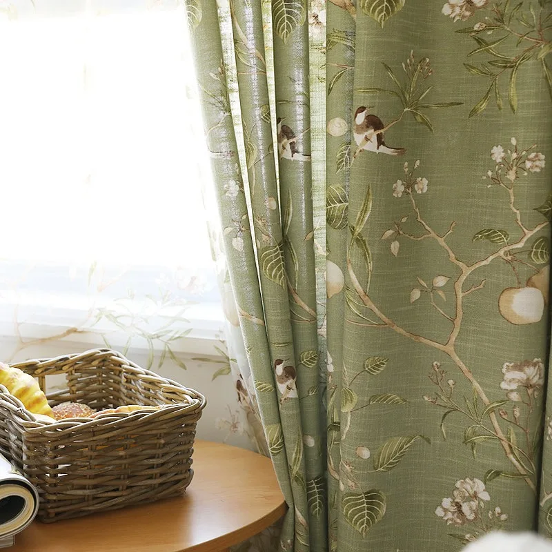 Semi Blackout Curtains for the Bedroom Bird Curtains for the Living