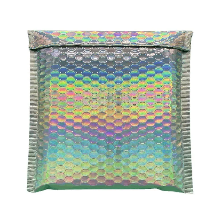 10Pcs/Lot Bubble Mailers Aluminized Bags Laser Envelope Self Seal Postal Gift Packaging Bags Book Shipping Package Colorful Bags