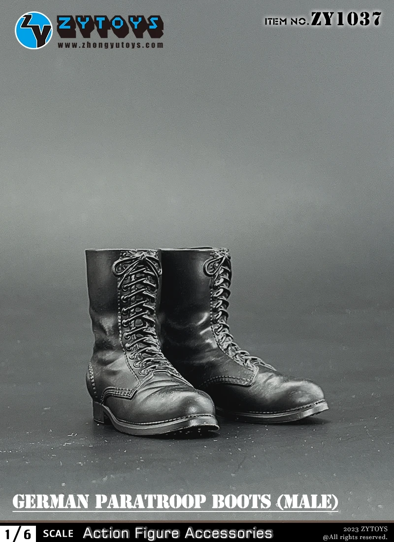 

ZYTOYS 1:6 Scale Male German Paratroop Boots ZY1037 Men Shoes 1pair for 12inch Action Figure Dolls Display Collection In Stock