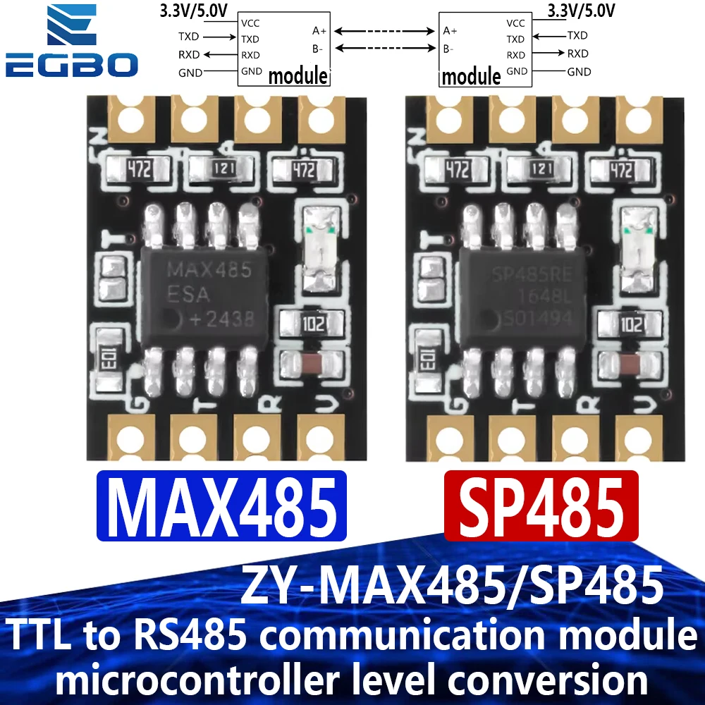1-5PCS ZY-MAX485/SP485 Módulo TTL a RS485: Conversión de nivel MCU ...