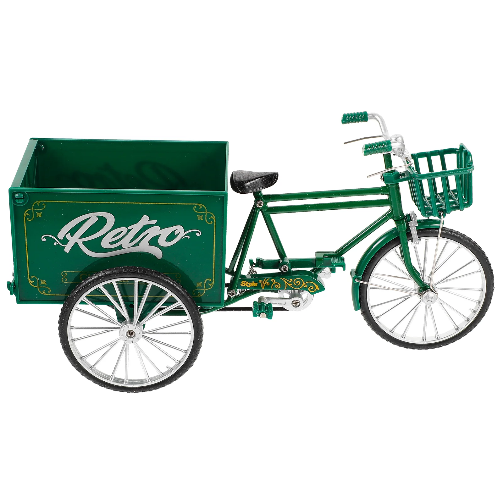 

Tricycle Model Electric Bike Desktop Crafts Decoration Cart Ornament Alloy Bedroom Office Vintage Figurine