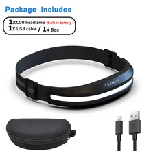  Red and White Light Source COB Headlights LED Work Lights New Headlights Mountaineering Camping Outdoor Headlights Running Light 