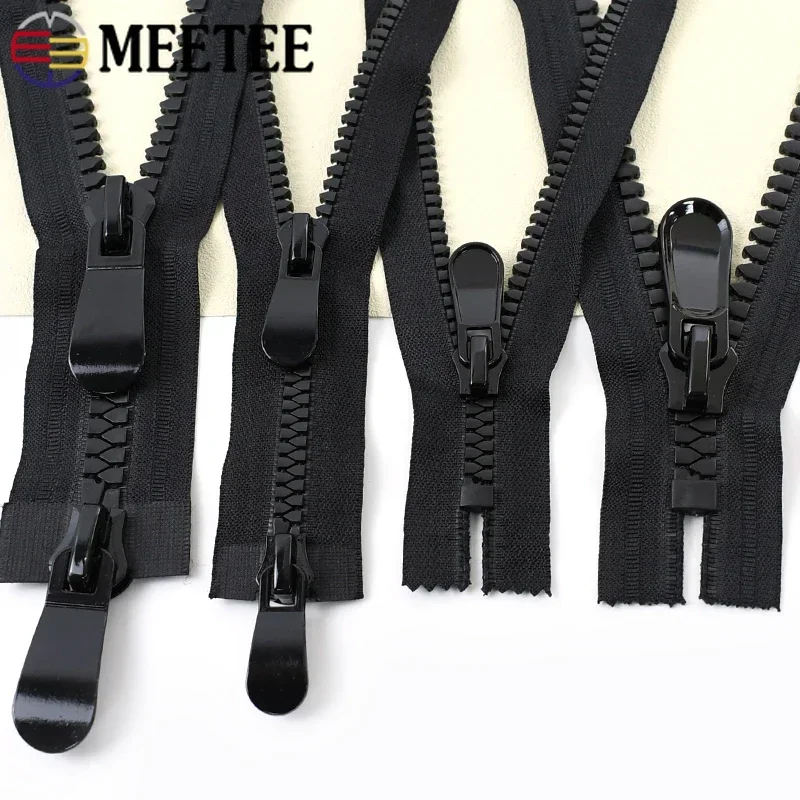 Cerniera In Resina 20# Con Doppi Cursori – Aperta, 85cm, Nero, Per Giacca, Tenda, Fai Da Te - 4