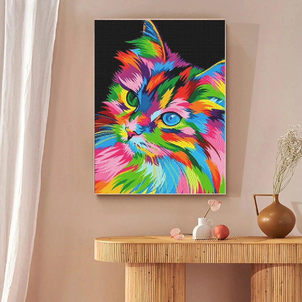 5D DIY 다이아몬드 그림 동물 사자 고양이 호랑이 크로스 스티치 키트 전체 라운드 다이아몬드 자수 모자이크 아트 그림 라인 석