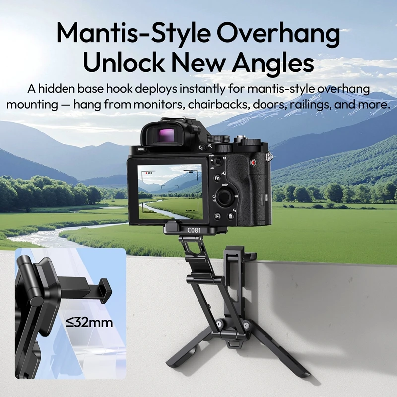 Ulanzi EA06 Versatile Camera Stand Handheld Flexible Shoot 1/4" Mount for Camera Travel Shots for Uka / Arca-Swiss Quick Release - Ảnh 6