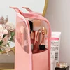 Travel Makeup Brush Bag Portable Cosmetic Brush Holder Organizer Waterproof Stand-Up Makeup Brush Pouch Zipper Toiletry Bag 6