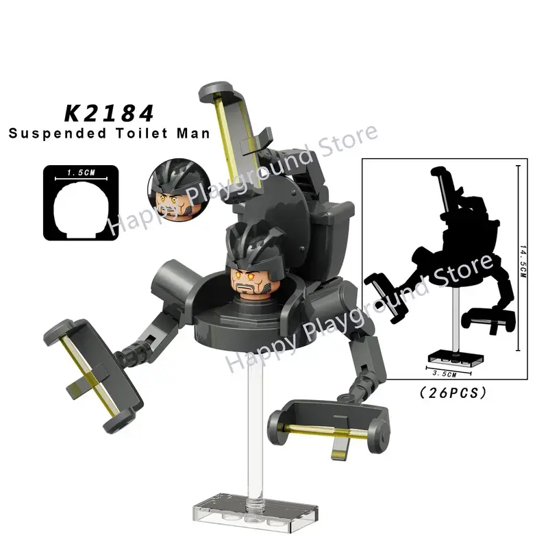 New KDL SWAT Skibidi Toilet Man Figures Anime Block Toys TvMan Titan Cameraman Speakerman Bricks Model Toy Birthday Gift - Image 80