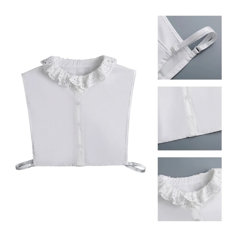 

Elegant Hollow Out Lace Detachable Collar Ladies Sweater Shirt Sewing Supplies Lace Collar Wedding Dress Supplies DXAA