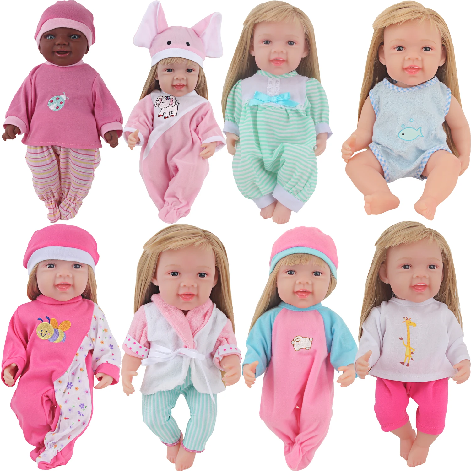 Pack De 10 Conjuntos De Ropa Para Muñecas Reborn | De Algodón | Talla Para Muñecas De 10 Pulgadas