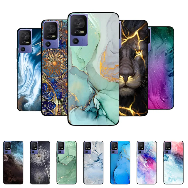 for Funda TCL 40 SE 2023 Case Soft Silicone Marble Back Cover Phone Cases  for TCL