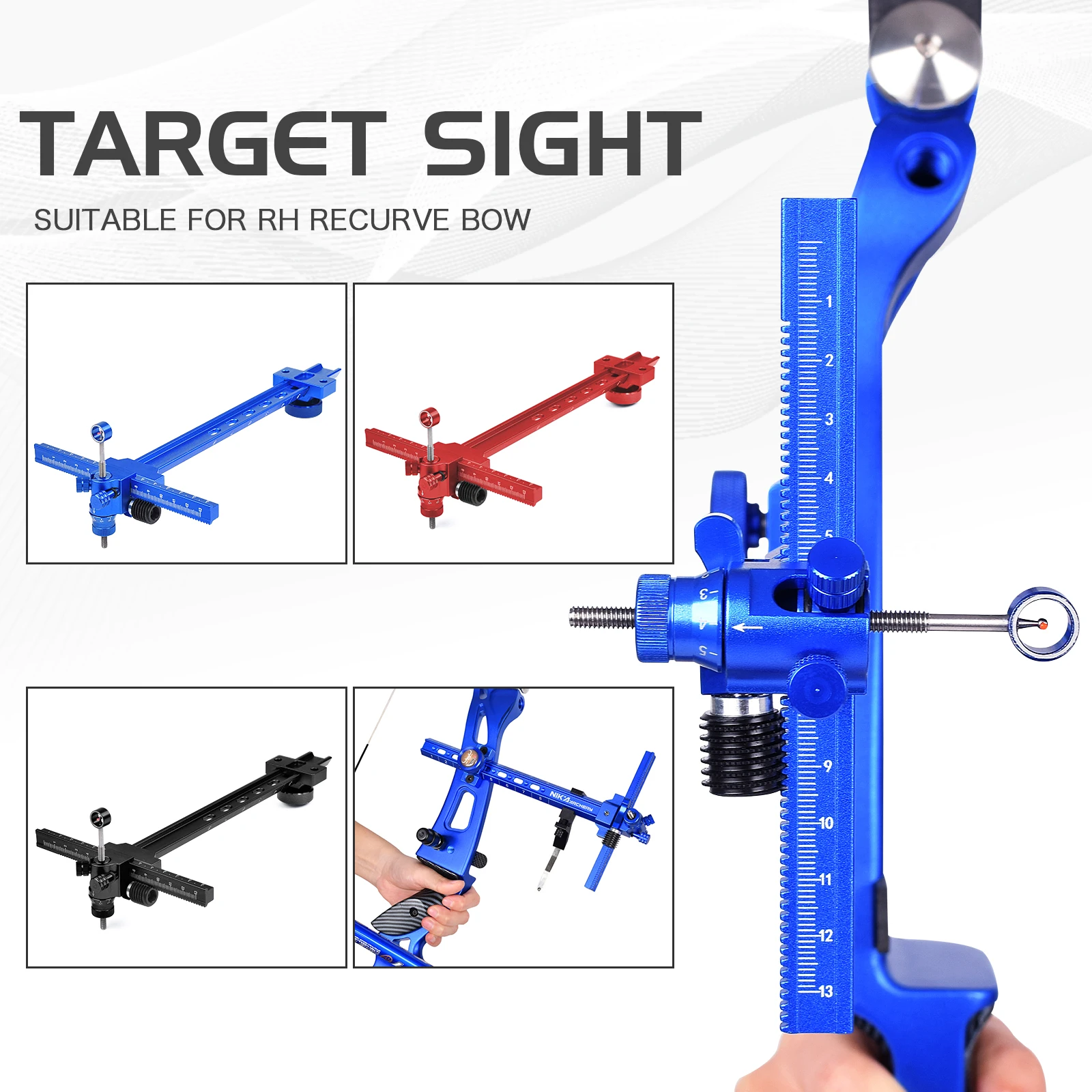 Archery Sight 6"/9" T Shape Recurve Bow Sight For Hunting Shooting 2