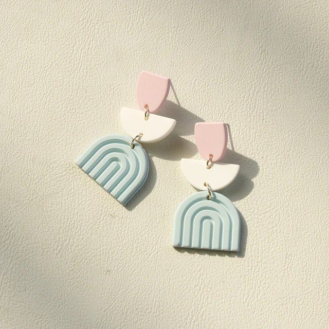 Spring Colorful Acrylic Long Dangle Geometric Earrings For Women Jewelry Gifts dangle earrings long earrings acrylic earrings geometric earrings