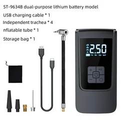 Portable Electric Air Compressor & Tyre Inflator for Vehicles and Bicycles (Wireless dual - use)