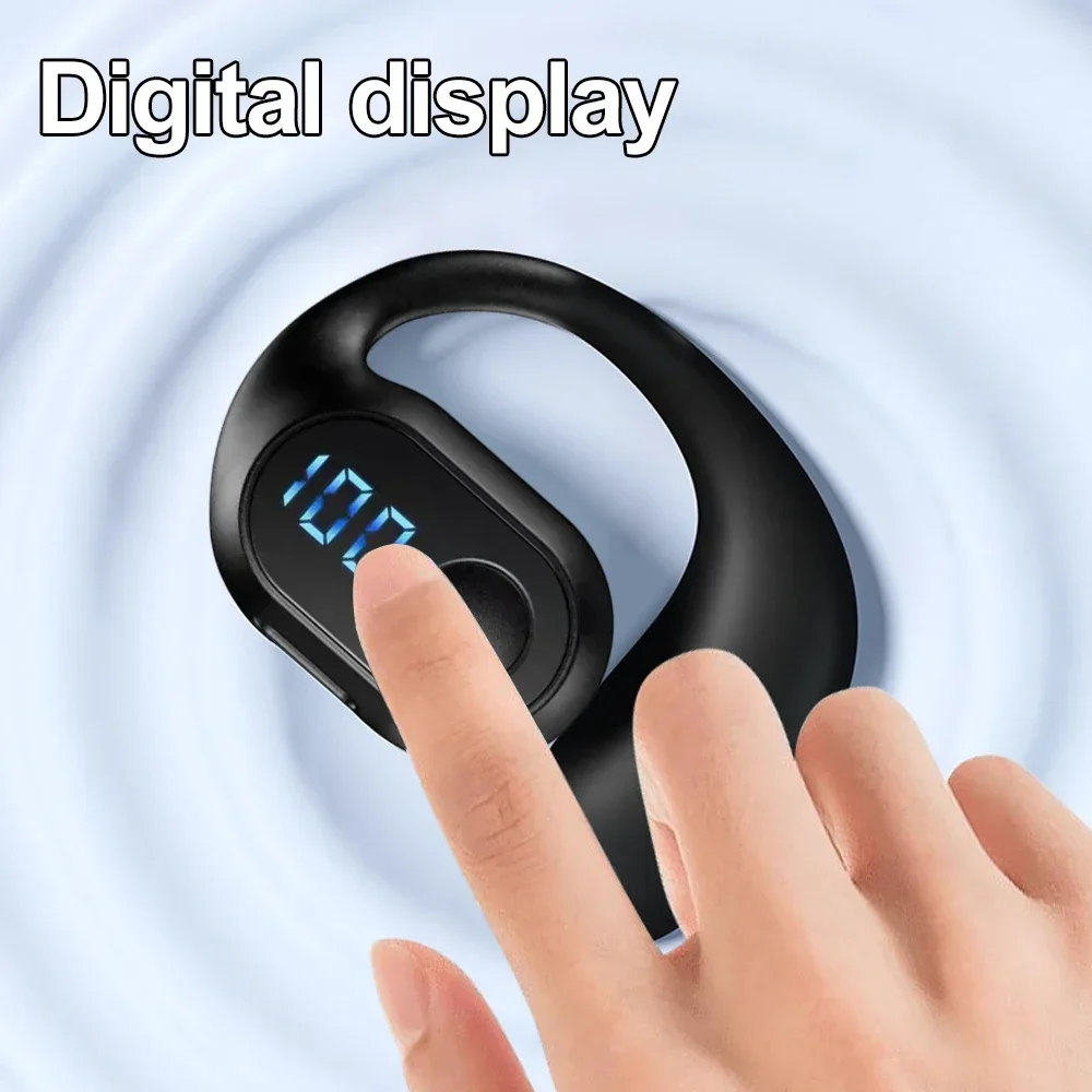 Bluetooth Headphones Wireless Earbuds With Led Display Hifi Stereo_voghion.com
