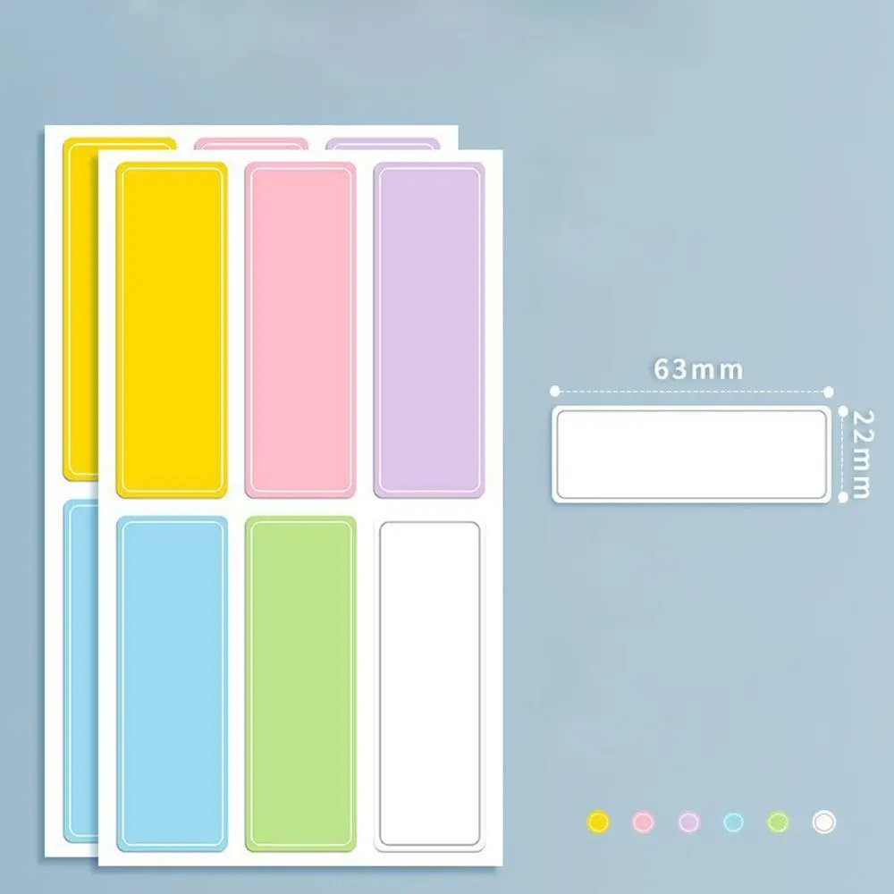Waterproof Colorful Self Adhesive Assorted Stickers Removable Label Stickers Name Tag Bottle File Document School Supplies