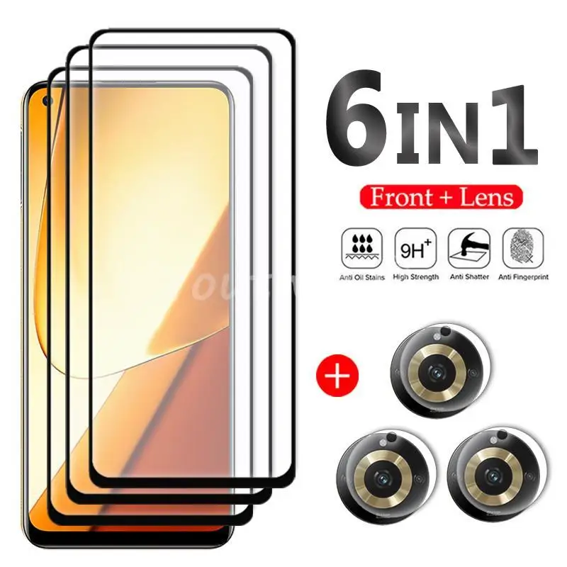 Per Realme 11 Glass Realme 11 Vetro Temperato Full Glue Screen Camera Lens Protector Film Realme 11 10 Pro Glass