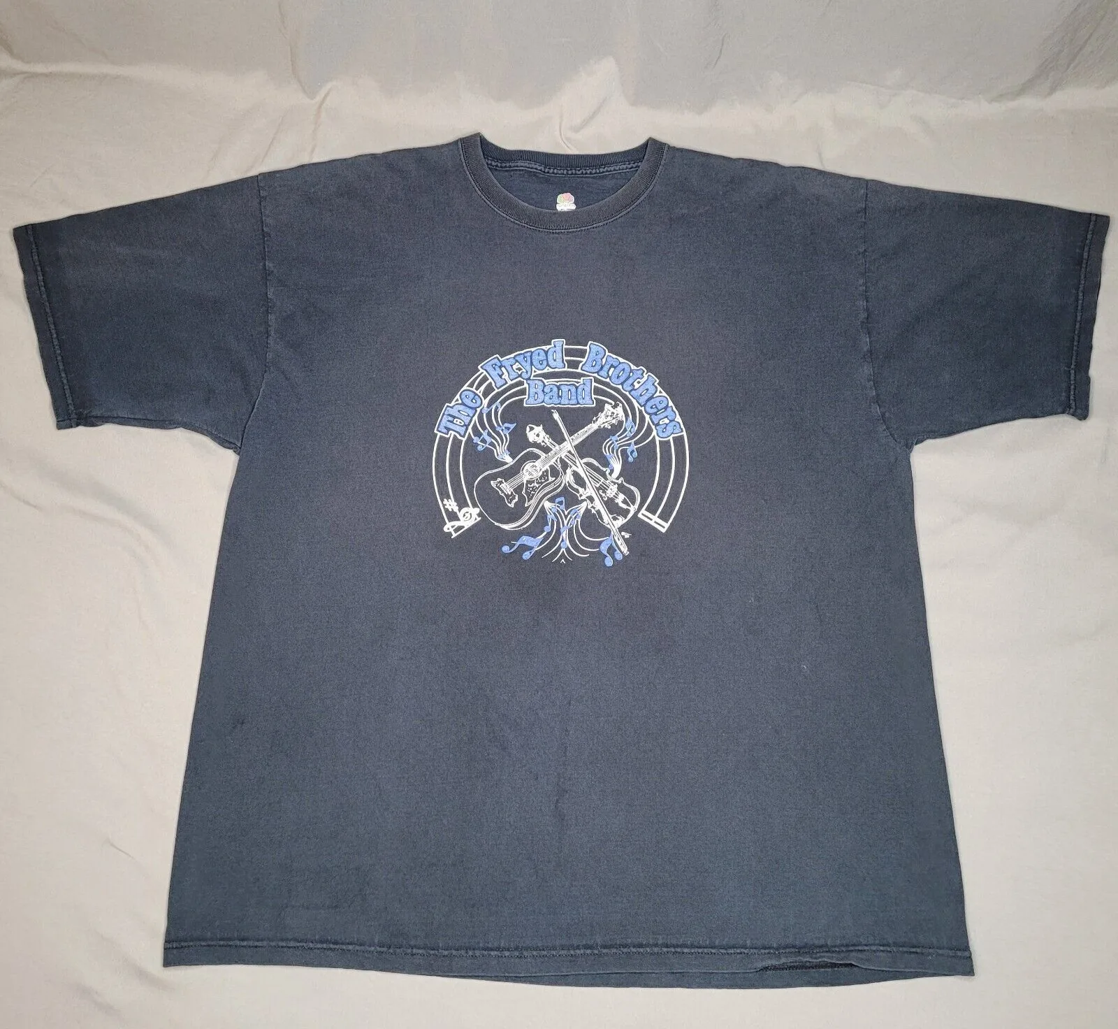 The Framed Brothers Band T Shirt Adult Xxl Black Blue Logo Americas Biker Mens Maniche Lunghe O Corte