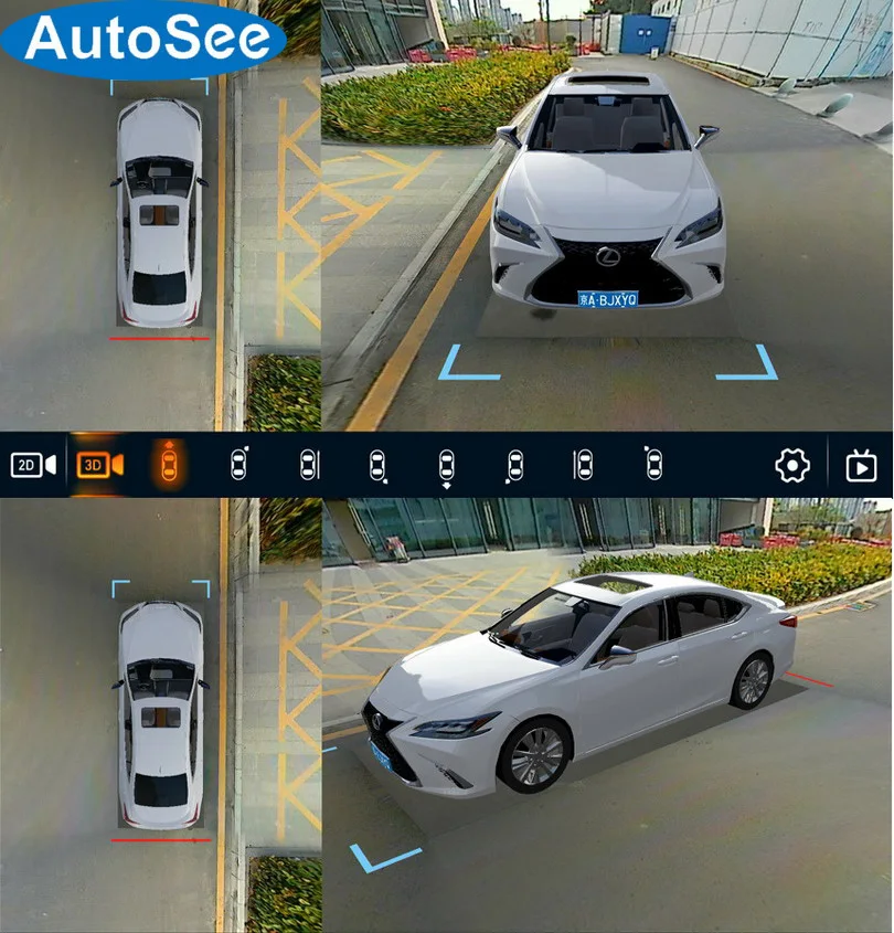 fitOEMoriginalmonitorforLexusEScar360degreecamerabirdeye