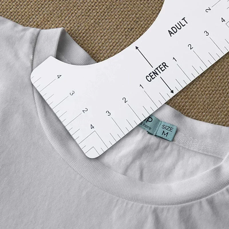 Acrylic T-shirt Alignment Ruler - For Front and Back Measurement