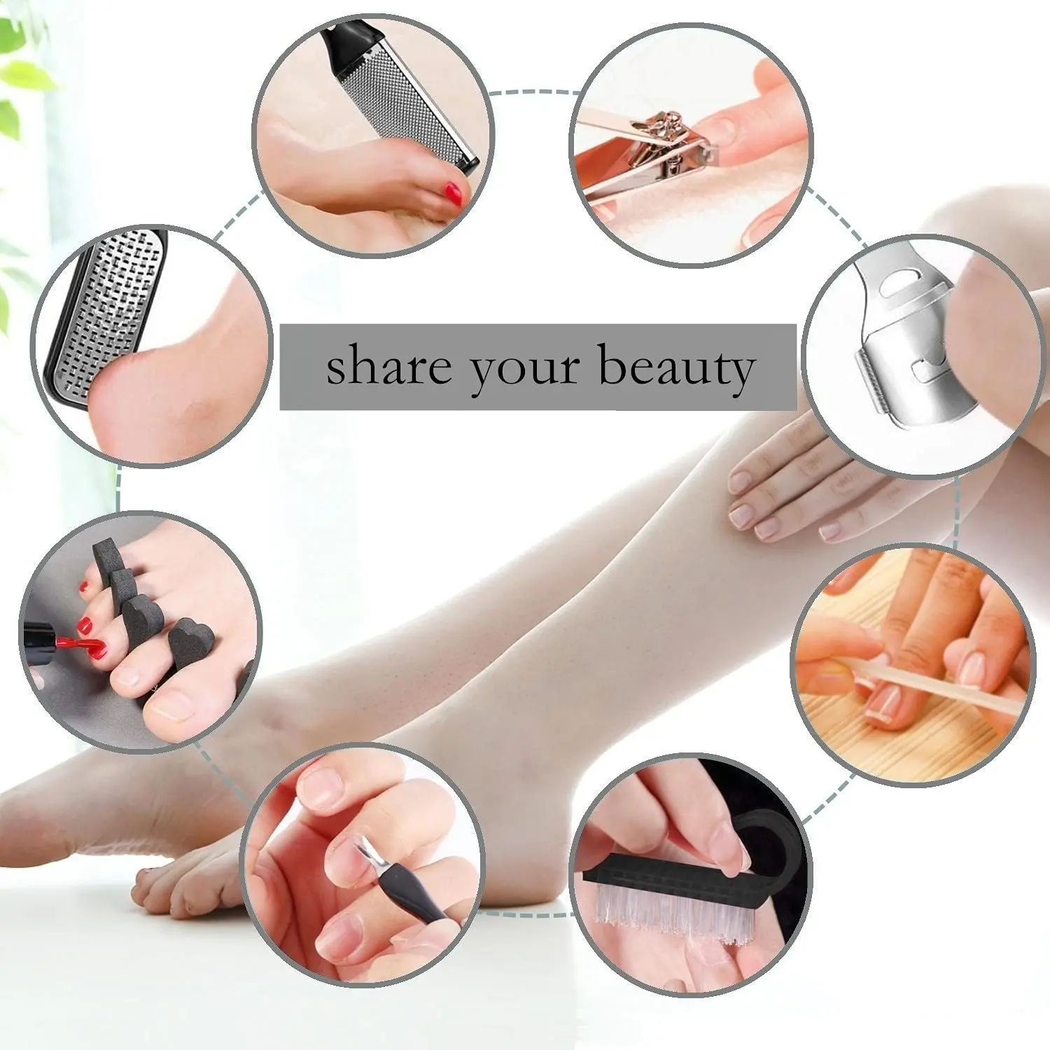 22 in 1 Rechargeable Electric Foot File Callus Remover Machine Pedicure Device Foot Care Tools Feet For Heels Remove Dead Skin 6