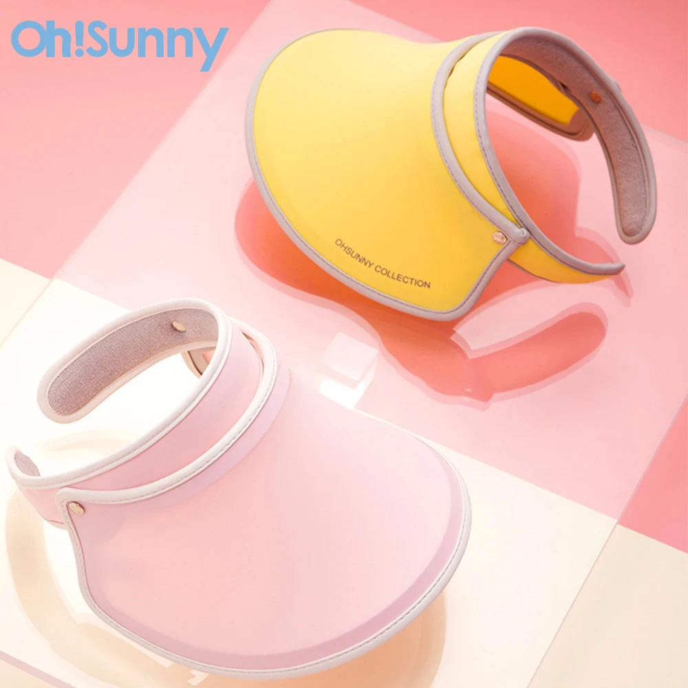 

OhSunny Women Visor Cap Anti-UV UPF 50+ Sun Protection Hats Adjustable Breathable Soft for Summer Outdoors