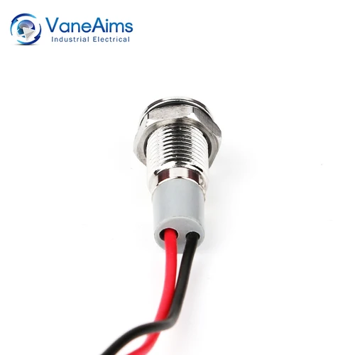 VaneAims 금속 신호 램프, 방수 IP67 조명, 와이어 LED 표시기, 레드, 그린, 옐로우, 화이트, 블루, 3V, 6V, 12V, 24V, 220V, 8mm 3