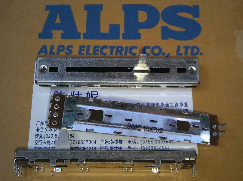

2 шт./лот ALPS alpine 500600, горизонтальный толчок 8,8 см, двойная ось B10K, длина 20 мм