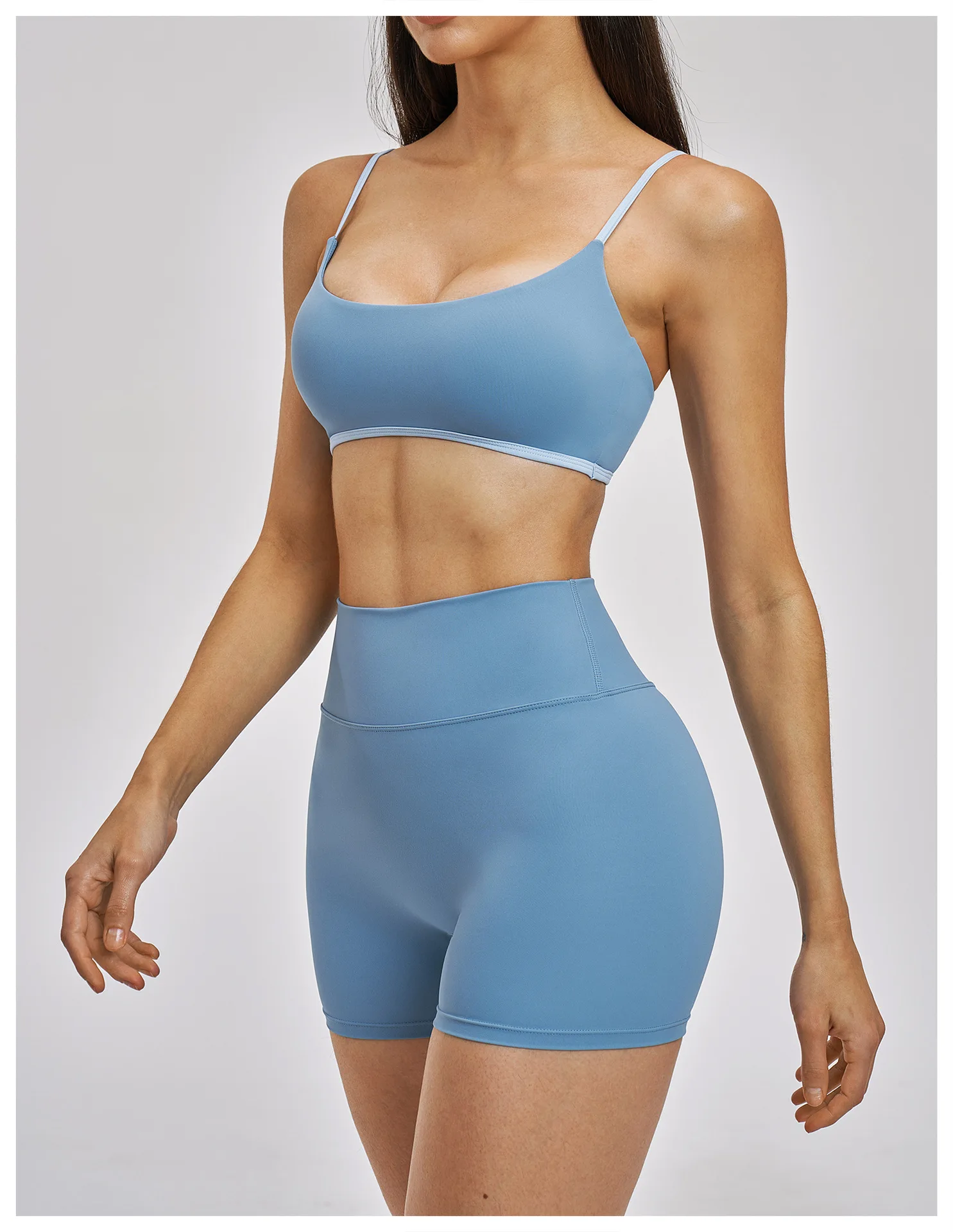 Women Sports Bra False Two-piece Push-up Shockproof Running Bra_voghion.com