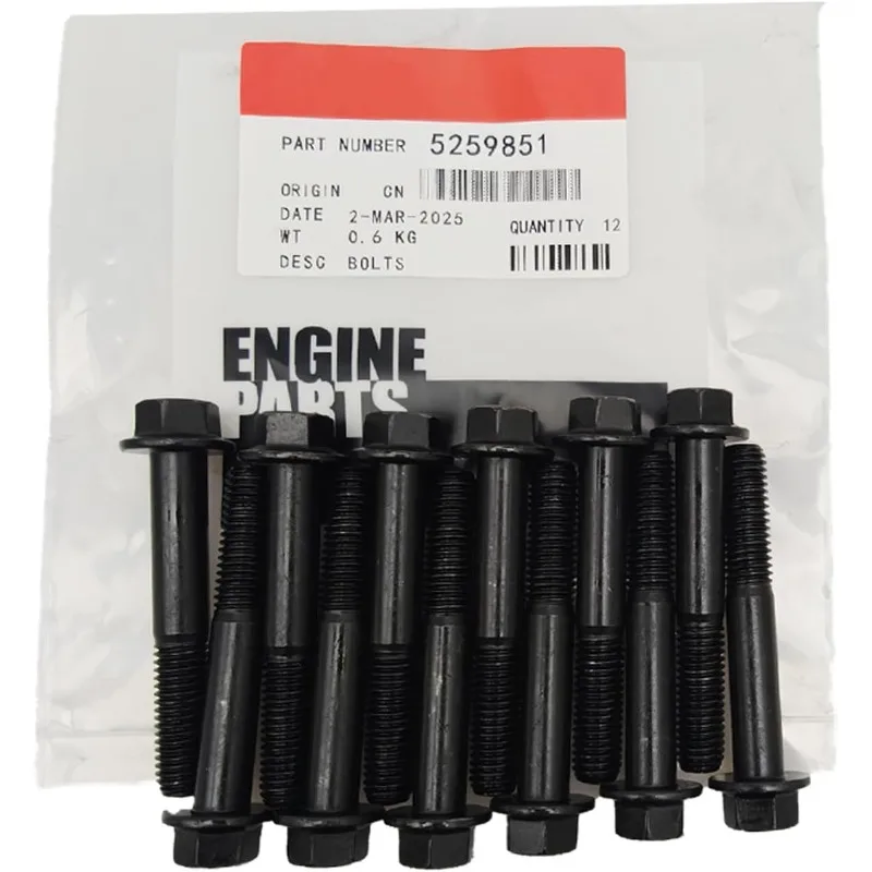 New Exhaust Manifold Gaskets with Bolts 5259851 3937479 3943191 Fits for Cummins ISL ISL-G QSL ISC QSC 8.3L 8.9L Engine