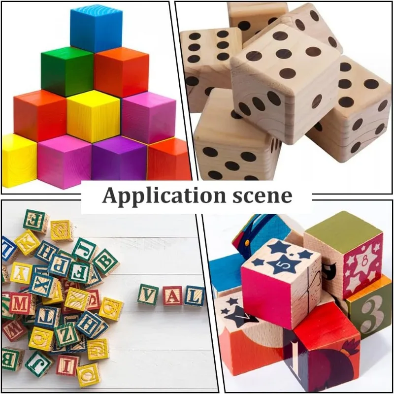 500 Cubi Di Legno 1x1x1cm - Per Decorazione, Fai Da Te, Pittura E Artigianato - Foto 5