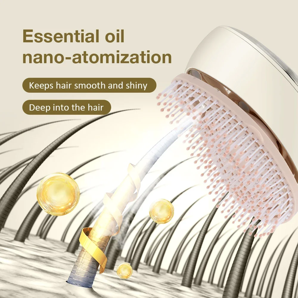 Electric Spray Massage Comb Hair Growth Vibration Head Massager Brush LED Anti Hair Loss Scalp Liquid Medicine Atomizing Comb