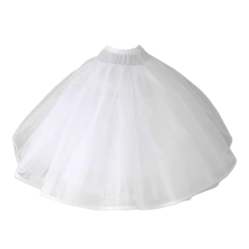 

2023 New Womens 8 Layers Tulle Ball Gown Bridal Wedding Dress Petticoat with No Rings Eve